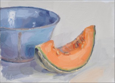 Melon et bol bleu