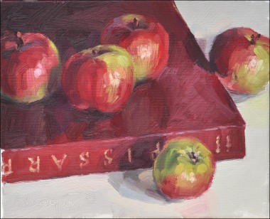 Pommes et livre, Pissarro