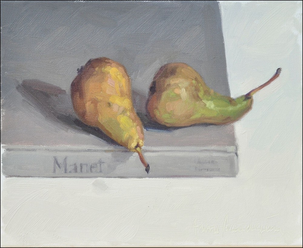 Poires et livres Manet